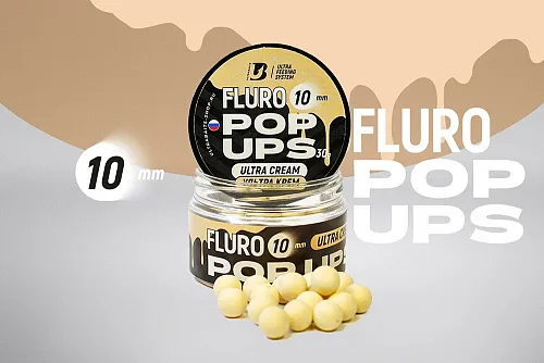 Бойлы плавающие UltraBaits "Fluro Pop-up" 10 мм Ультра крем 30гр