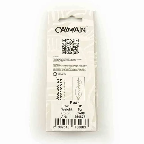 Блесна вращающаяся Caiman Pear 6гр #1 цвет CA88 (5шт в упак.)