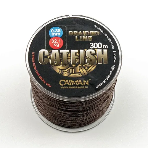 Шнур Caiman Catfish 300м 0,38мм 32,1кг коричневый 