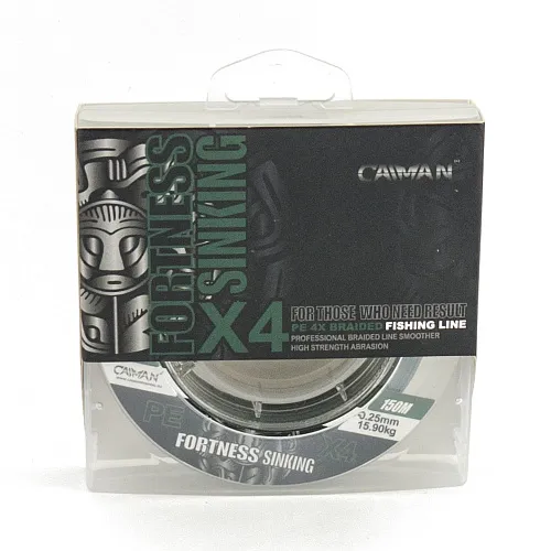 Шнур Caiman Fortness sinking 4PE 0,25 мм 150 м Dark Green 215522
