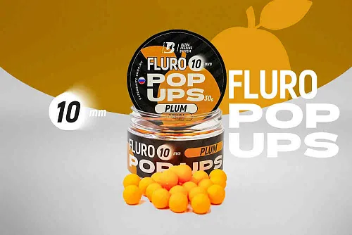 Бойлы плавающие UltraBaits "Fluro Pop-up" 10 мм Слива 30гр