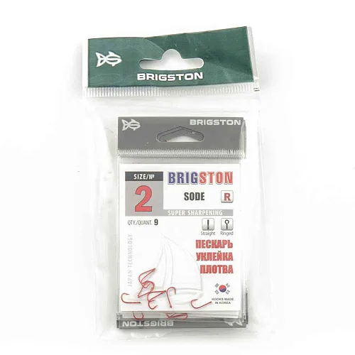 Крючок Brigston Sode Red №2 ( уп. 9 шт.)