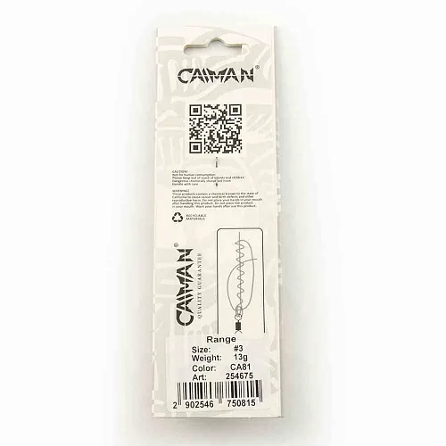 Блесна вращающаяся Caiman Range 13гр #3 цвет CA81 (5шт в упак.)