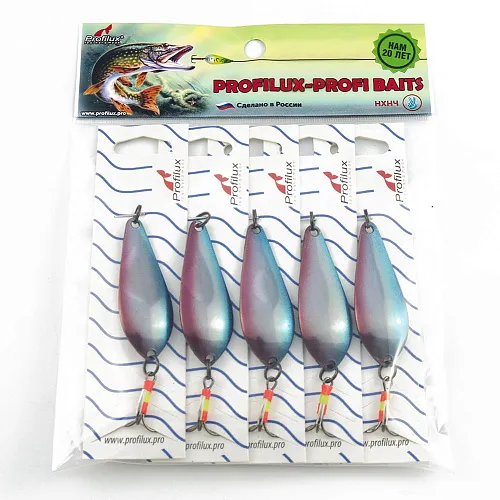 Блесна колеблющаяся нерж. Profilux Атом М 10гр цв. Н-105 плотва (5 шт в упак.)