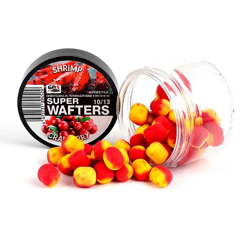 Бойлы нейтральной плавучести (Wafters) GBS Креветки-Клюква 10х13мм