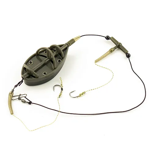 Монтаж Palomino PL6135-C с флэт кормушкой отвод вертолет 2 крючка 90g