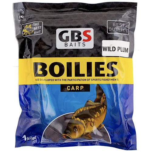 Бойлы растворимые GBS Baits 20мм 1кг Wild Plum Дикая слива