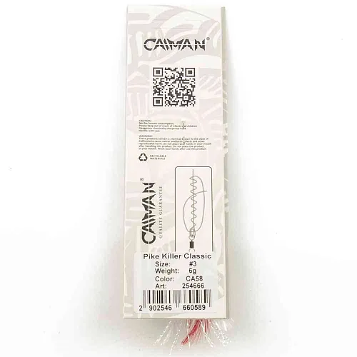 Блесна вращающаяся Caiman Pike killer classic 6гр #3 цвет CA58 (5шт в упак.)