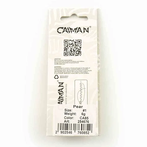 Блесна вращающаяся Caiman Pear 6гр #1 цвет CA85 (5шт в упак.)