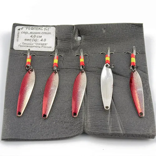 Блесна зимняя Profilux Рефлекс С 4гр цв. 13 серебро+вишня