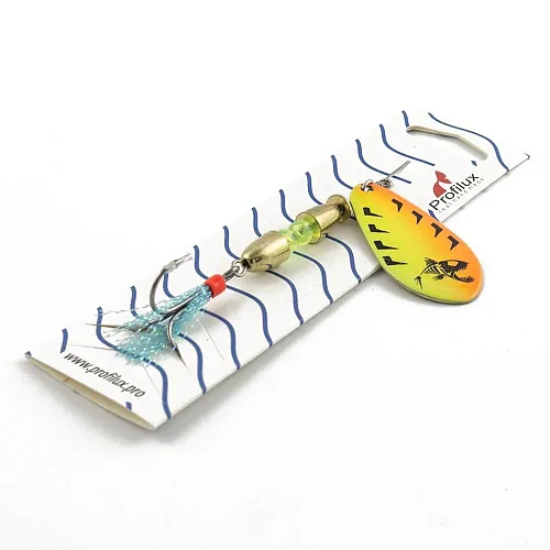 Блесна вращающаяся Profilux Таймень Б 15гр цв. 218 желтый-оранжевый (5 шт в упак.)