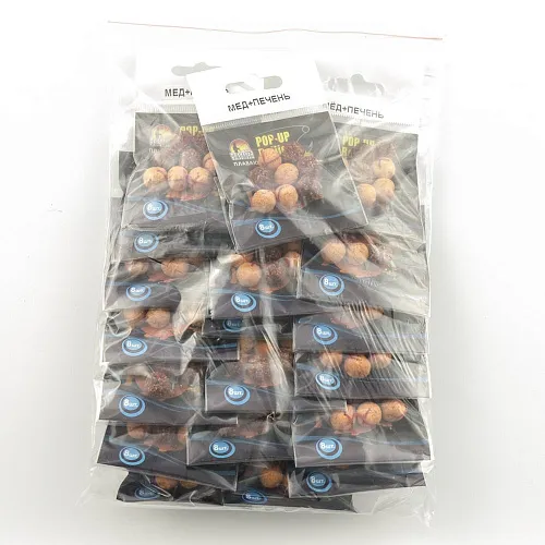 Бойлы плавающие "Мечта рыболова" Мед-печень (20шт в упак)