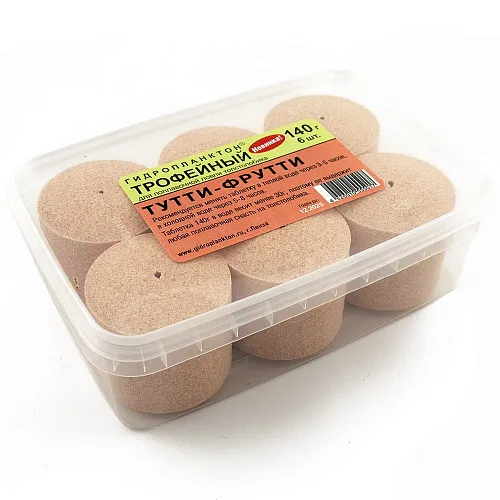 Гидропланктон Толстолобик 140г в контейнере 6 табл (Тутти-фрутти)