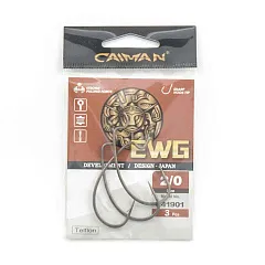 Крючки офсетные Caiman EWG Teflon №2/0 41901