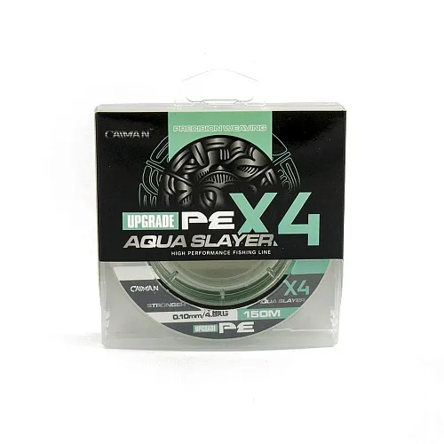 Шнур Caiman 4X PE Aqua Slayer 150m 0,10мм