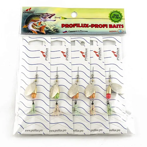 Блесна вращающаяся Profilux Олимпик 1 (4гр) цв. 04 серебро чешуя (5 шт в упак.)