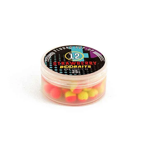 Бойлы Pop up BOO Baits 12мм Клубника 25гр банка