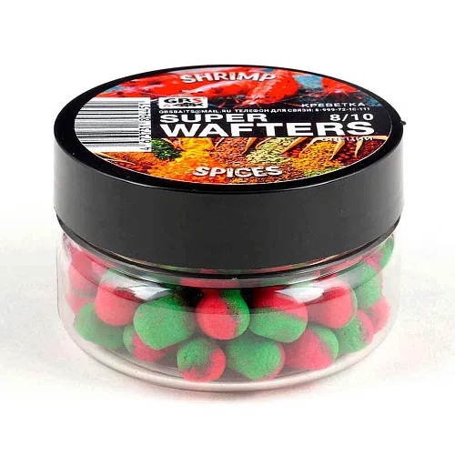 Бойлы нейтральной плавучести (Wafters) GBS Креветка-специи 8х10мм