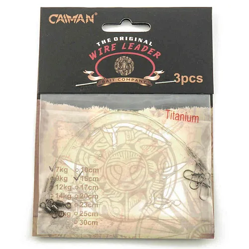 Поводок Caiman Titan (3 шт. в уп.) Ф0,25 6 кг 15 см 256523