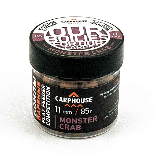 Бойлы Carp House вареные насадочные 11мм Monster Crab (банка 85гр)
