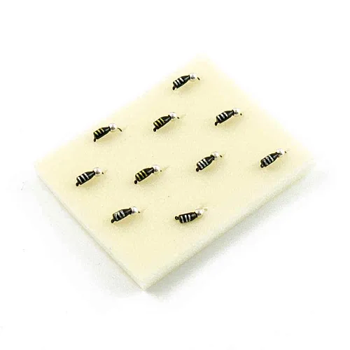 Мормышка вольфрамовая Мастив Микроб 2,5 черный, латунный шарик 0,4гр (серебро)