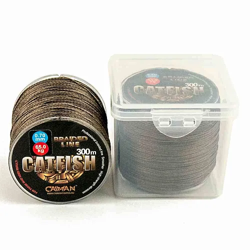 Шнур Caiman Catfish 300м 0,7мм 65кг коричневый