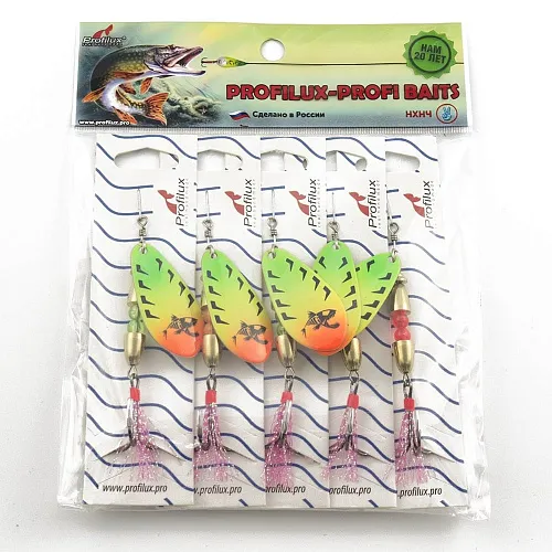 Блесна вращающаяся Profilux Таймень Б 15гр цв. 211 регги горизонтальный (5 шт в упак.)