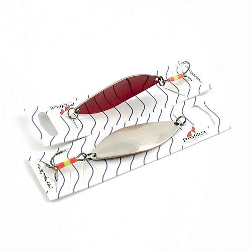 Блесна колеблющаяся Profilux Дайва 16гр цв. 01-к серебро+красный (5 шт в упак.)