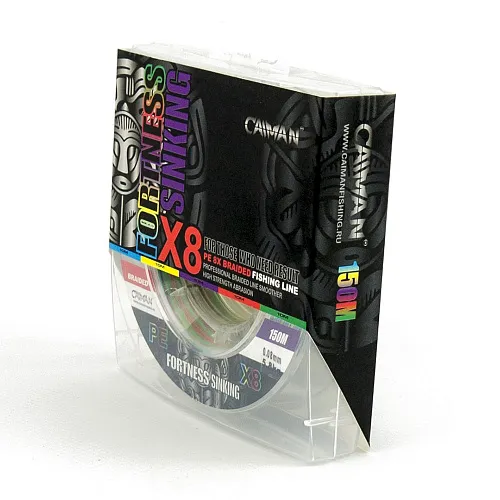 Шнур Caiman Fortness sinking 8PE 0,08 мм 150 м Multicolor 225525