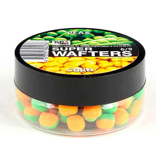 Бойлы нейтральной плавучести (Wafters) GBS Кукуруза горох 6х9мм