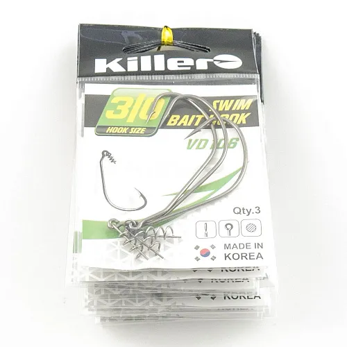 Крючок офсетный Killer Swim bait hook № 3/0