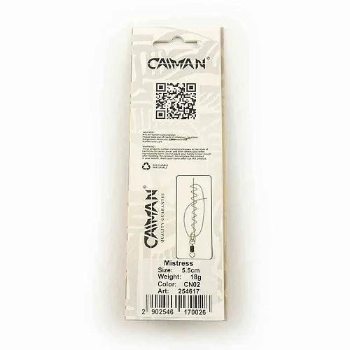 Блесна колеблющаяся Caiman Mistress 18гр 5,5см цвет CN02 (5шт в упак.)