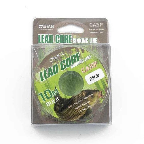 Поводочный материал (lead core) Caiman Soft Flex Green+brown 10m 25lbs 245862
