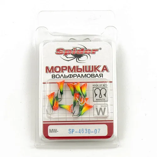 Мормышка вольфрамовая Spider Банан Fox с ушком 3 мм 0,35гр 07