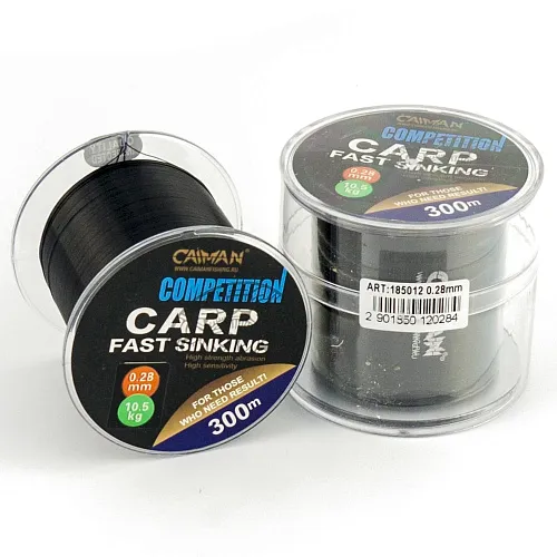 Леска Caiman Competition Carp Sinking 300м 0,28мм черная