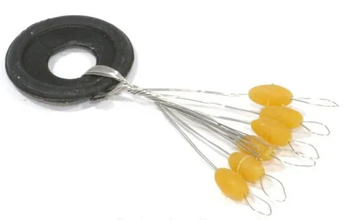 Стопора Profilux силикон бочонок желтый L (2шт. в упак)