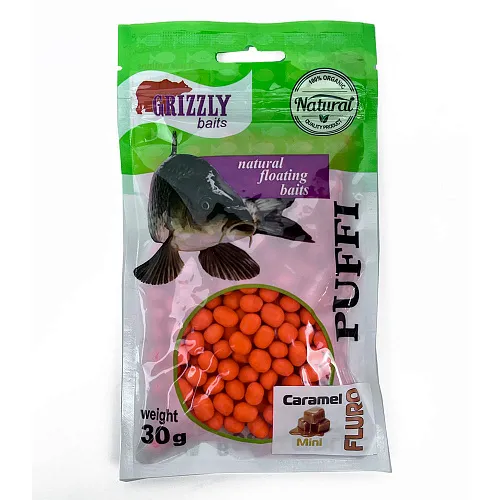 Воздушное пенотесто Fluoro PUFFI Grizzly baits (Карамель) 30g