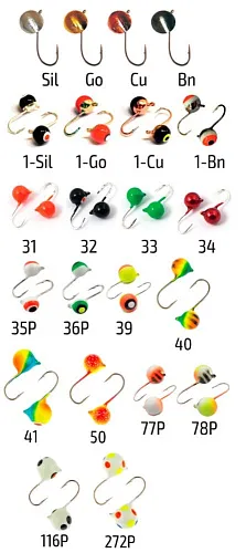 Мормышка вольфрамовая Spider Шар с ушком 3 мм 0,29 гр Cu