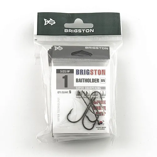 Крючок Brigston Baitholder 2BH № 1 ( уп. 10 шт.)