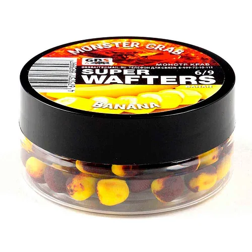 Бойлы нейтральной плавучести (Wafters) GBS Монстр-краб банан 6х9мм
