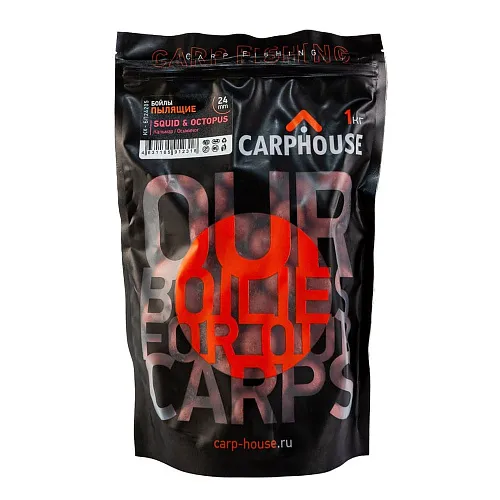Бойлы Carp House пылящие Squid Octopus 1кг 24мм