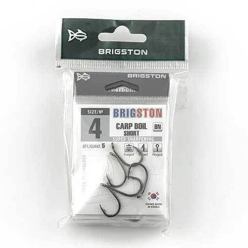 Крючок Brigston Carp Boil Short BN № 4 ( уп. 5 шт.)