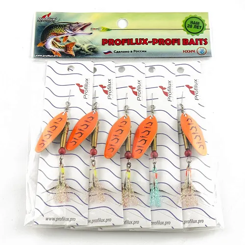 Блесна вращающаяся Profilux Мира 4 12гр цв. 214 оранжевый (5 шт в упак.)