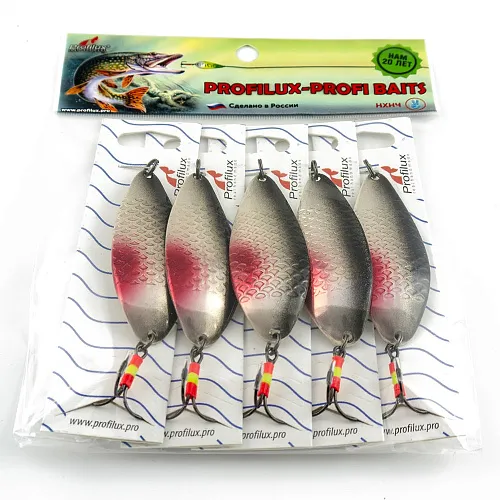 Блесна колеблющаяся Profilux Карсар 21гр цв. 07 черноспинка чешуя (5 шт в упак.)