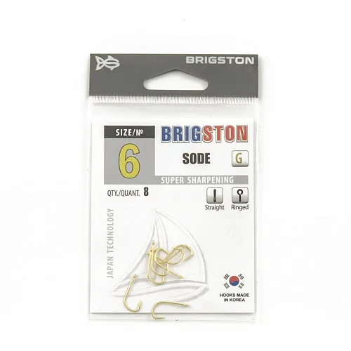 Крючок Brigston Sode Gold №6 ( уп. 8 шт.)
