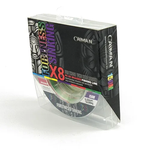 Шнур Caiman Fortness sinking 8PE 0,23 мм 150 м Multicolor 225532