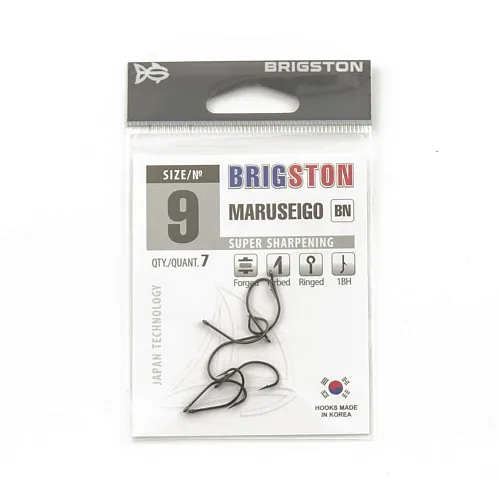 Крючок Brigston Maruseigo - 1 BH BN № 9 ( уп. 7 шт.)