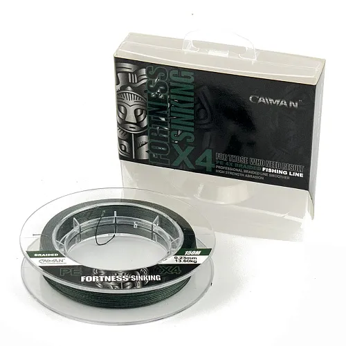 Шнур Caiman Fortness sinking 4PE 0,23 мм 150 м Dark Green 215521