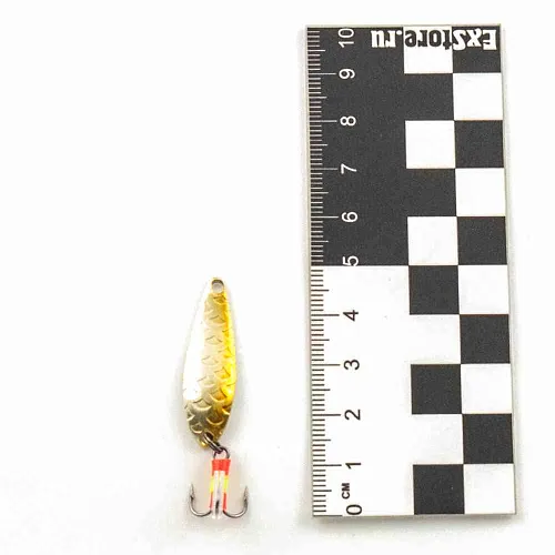 Блесна зимняя Profilux Малек М 3гр цв. 10 серебро-золото чешуя