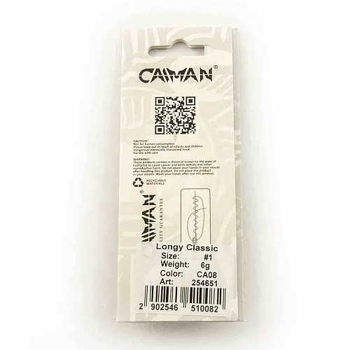 Блесна вращающаяся Caiman Longy classic 6гр #1 цвет CA08 (5шт в упак.)